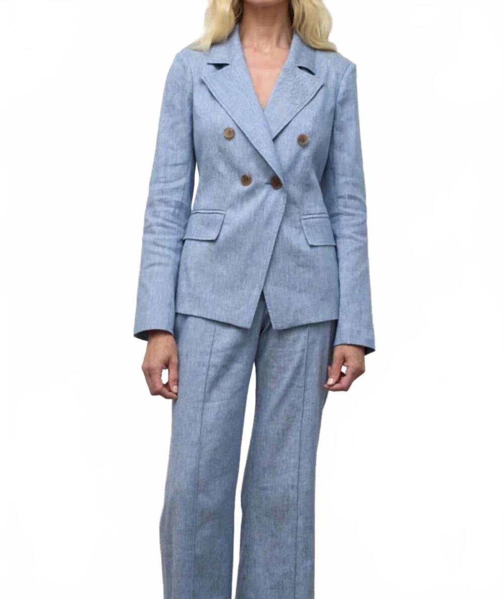 NEW IRIS SETLAKWE double breasted blazer jacket in blue